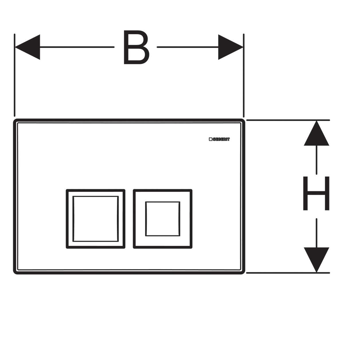 Кнопка для инсталляции для унитаза GEBERIT Delta 50 115.135.11.1 ...