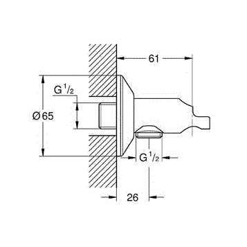 Держатель ручного душа встраиваемый GROHE