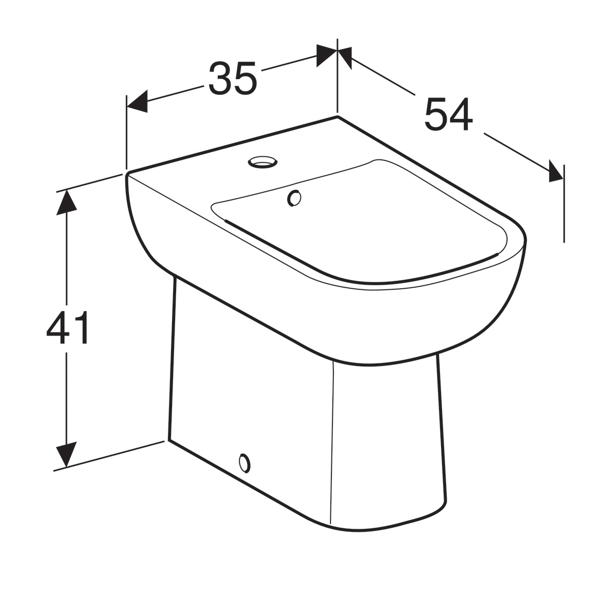 Биде геберит размеры подключения